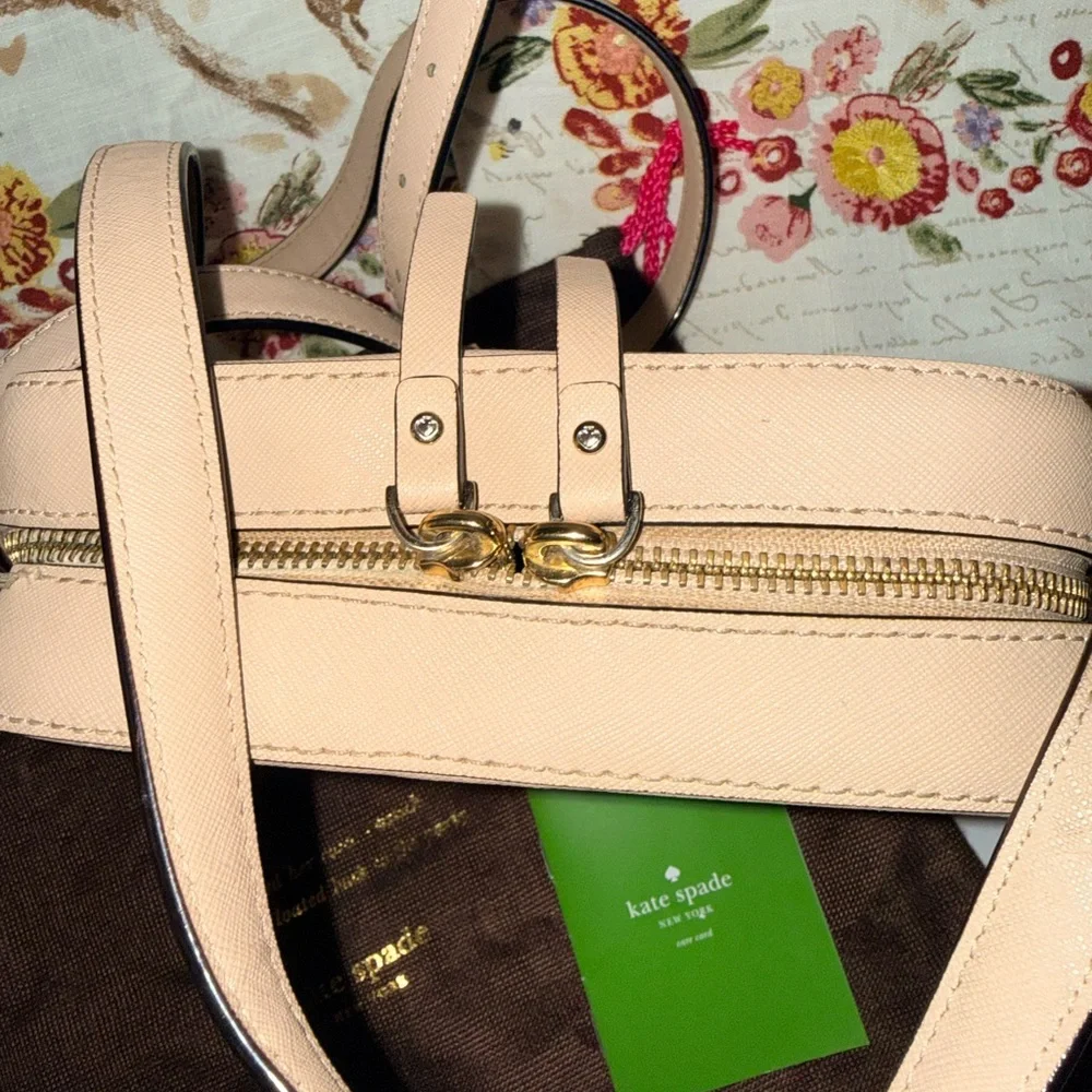 Kate Spade Newbury Lane Cammie crossbody nude purse Saffiano leather dust bag - Picture 5 of 16